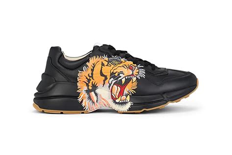 gucci rhyton homme noir|Gucci rhyton tiger print.